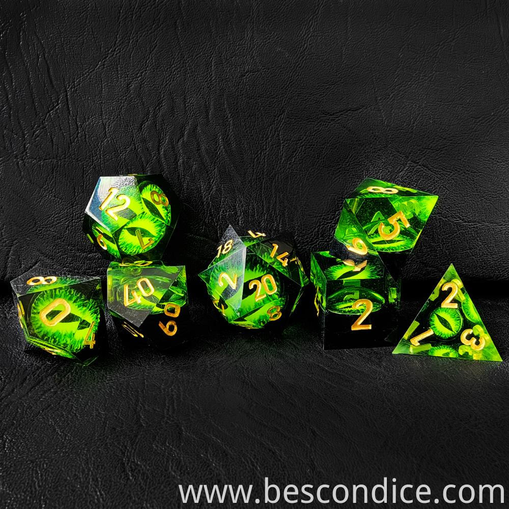 Beholder S Dragon Eye Sharp Edge Dice Handmade Resin D D Dice Set 5